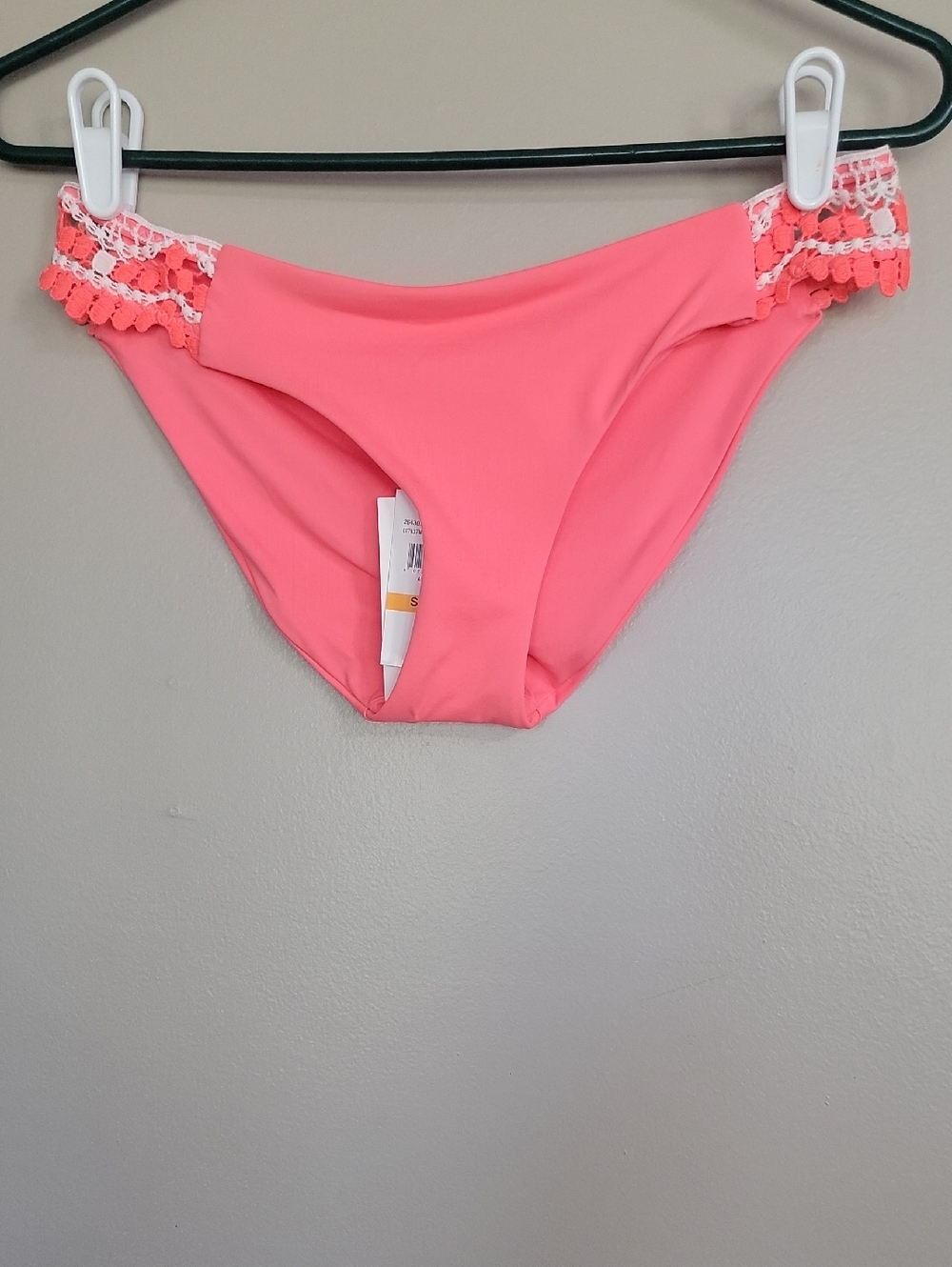 BECCA Pinkish Orange Bikini Swimsuit Bottoms Size S  NWT